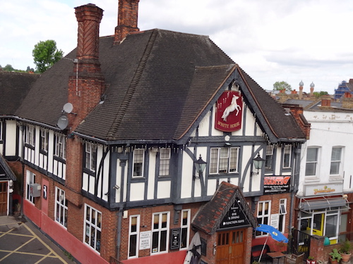 public house aerial view photo